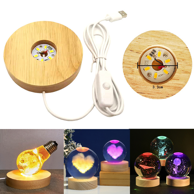 Resin Art Lamp - Présentoir d'art en résine rond en
