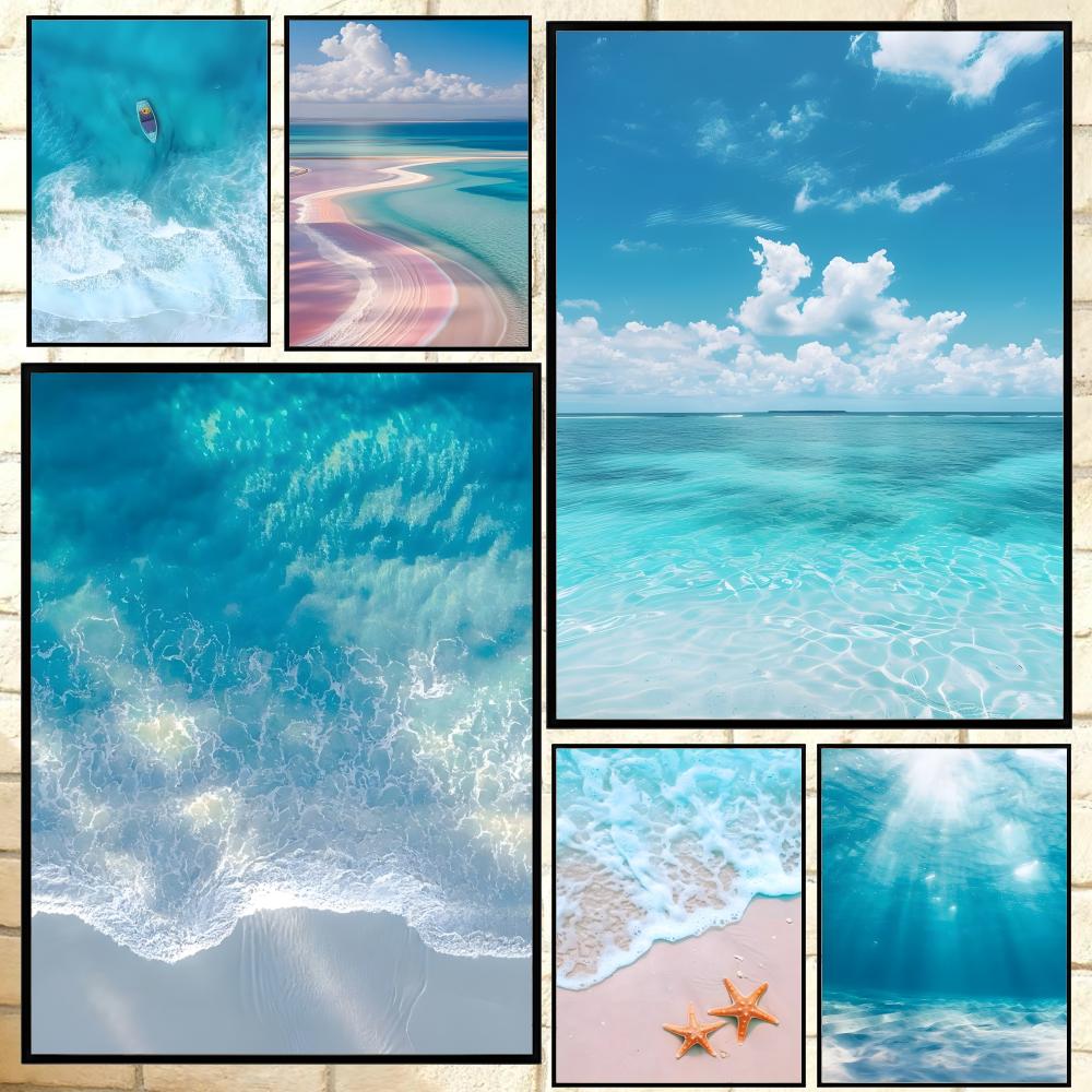 Resin Art Beach Theme - Affiche sur le thème classique de
