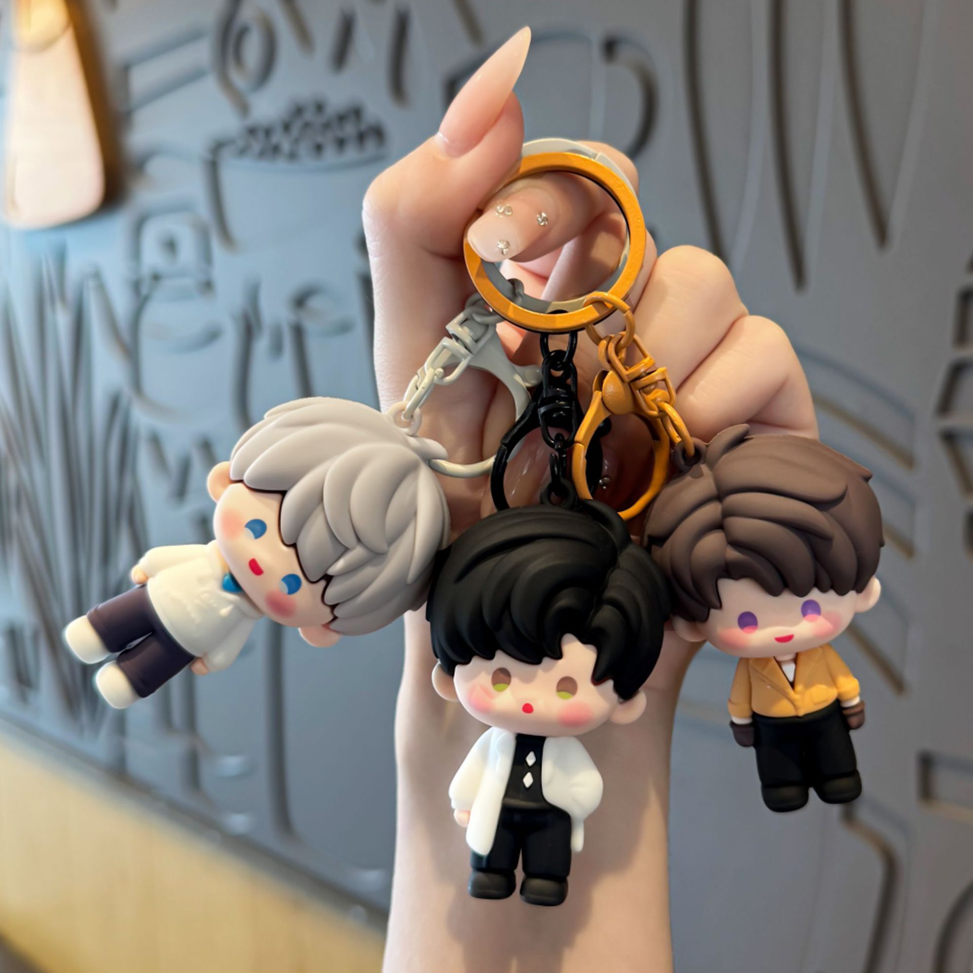 Resin Art Anime - Porte-clés figurine en résine Love and