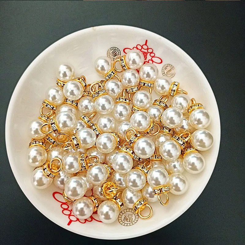 Resin Art Design For Wedding - 30 pièces ronde perle diamant pendentif