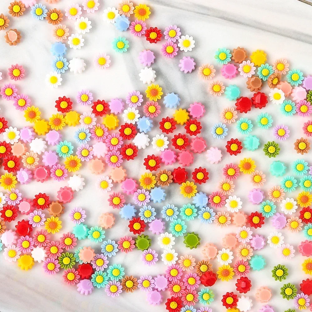 Resin Art Rose Petals - Breloques à Ongles en Résine Mixte