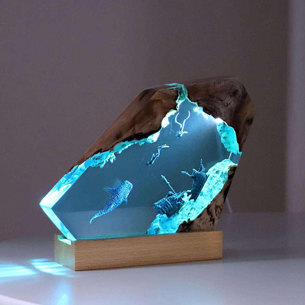Resin Art Lamp - Nouveau créatif intérieur chambre bureau Table