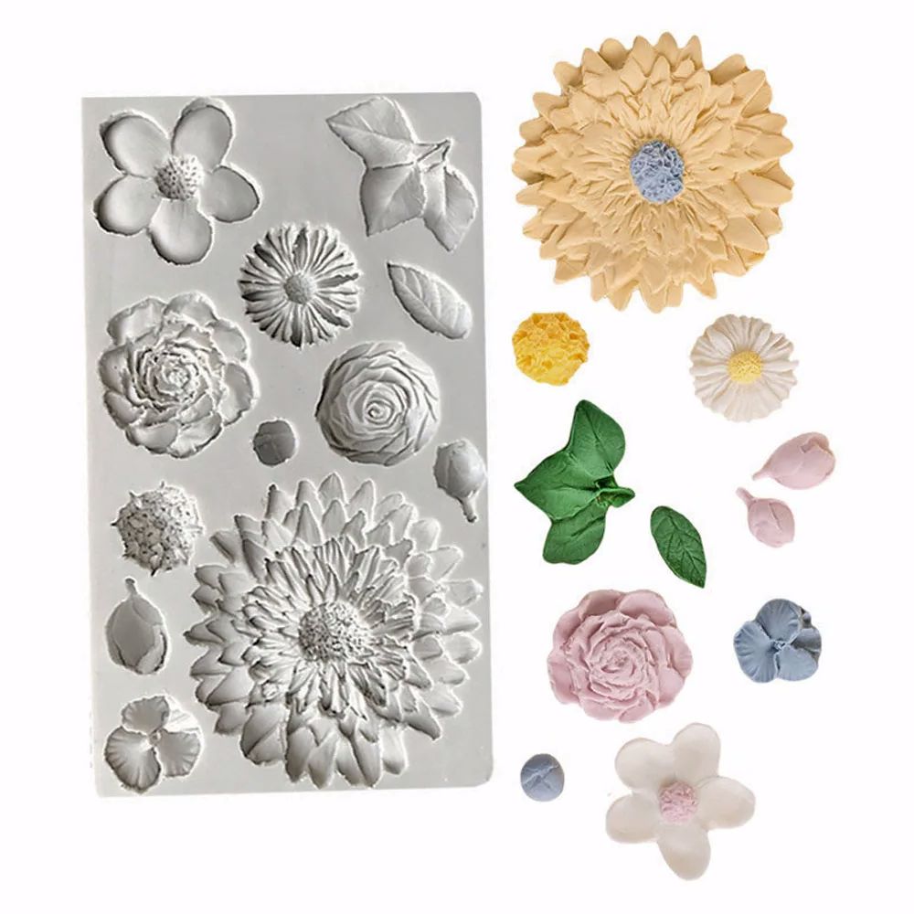 Resin Art Rose Petals - Moule à Fondant en Silicone, pétales