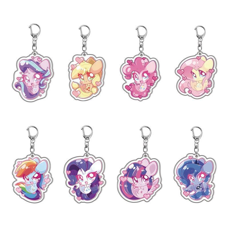 Resin Art Anime - Porte-clés en acrylique My Little Pony