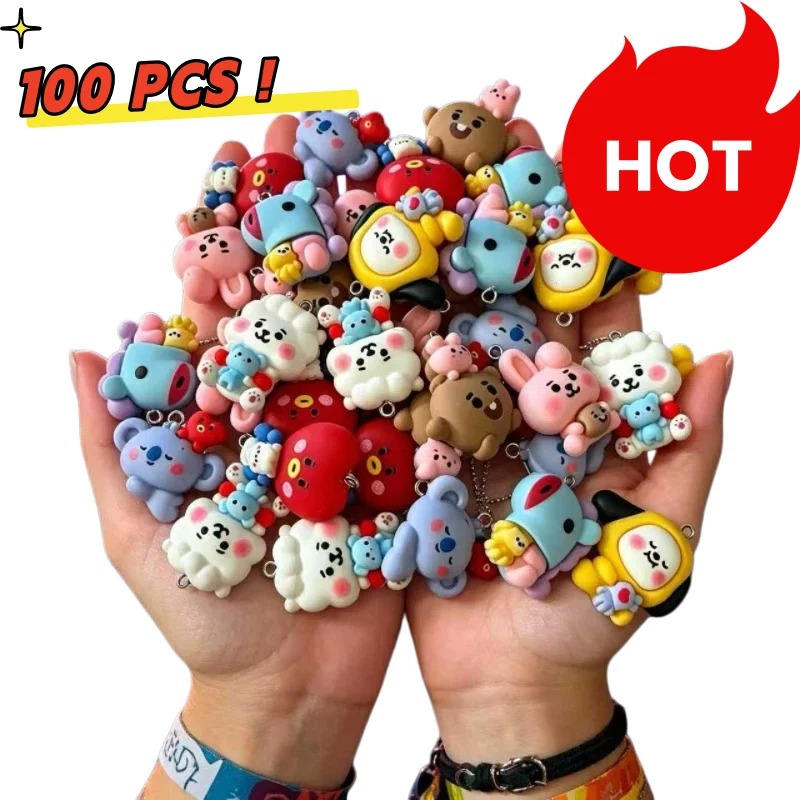 Resin Art Kits For Adults - Breloques en résine BT21, 7 pièces,
