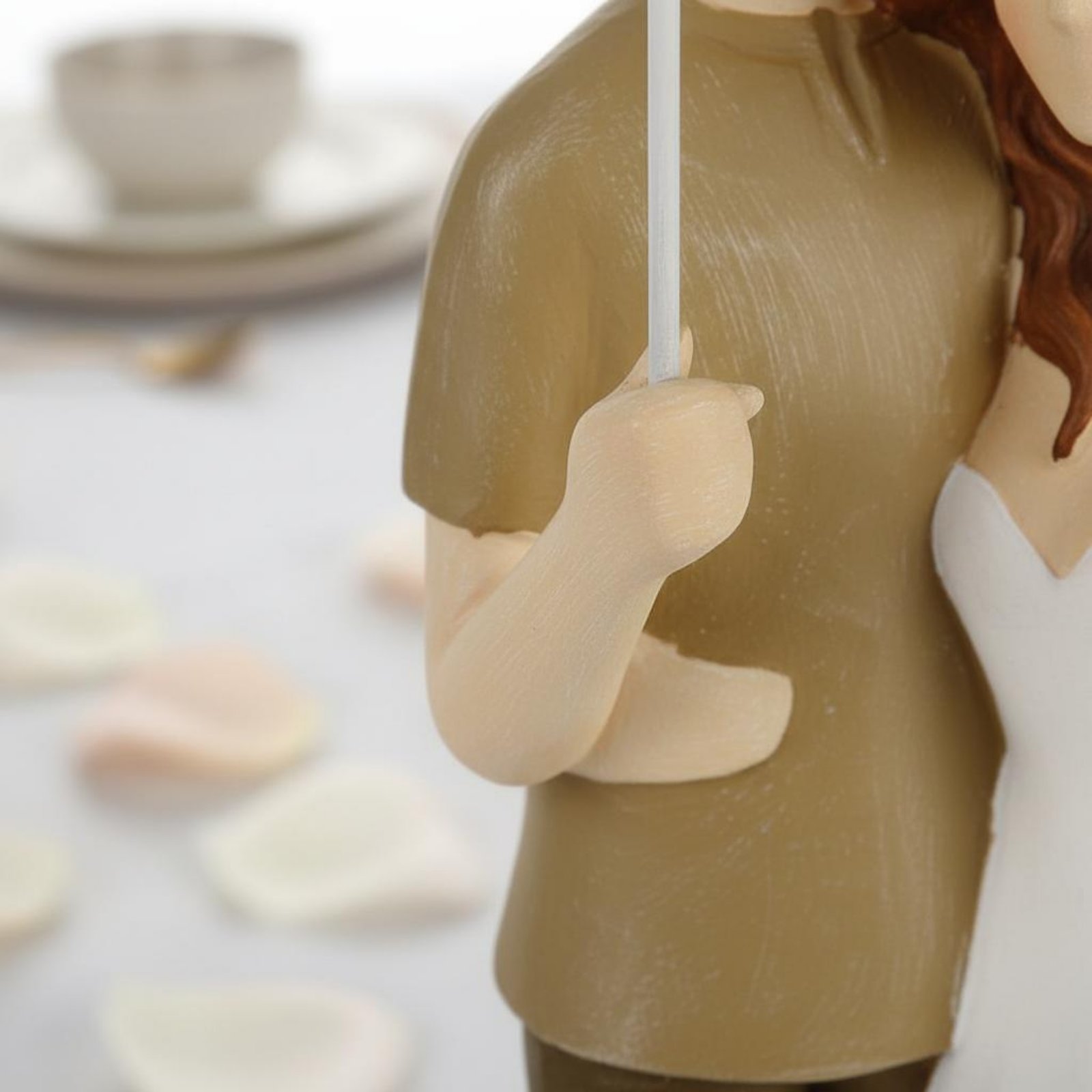 Resin Art Design For Wedding - Statue d'Amoureux Sous Parapluie, Design Élégant,