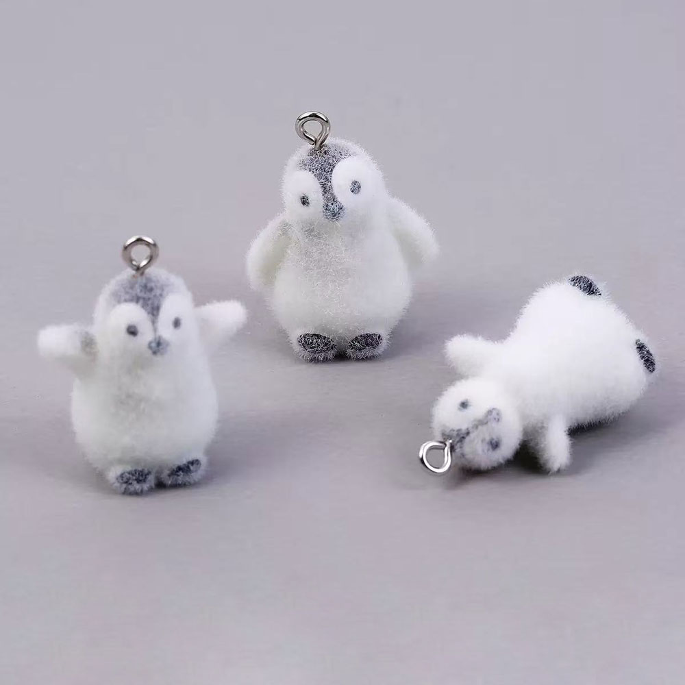 Resin Art Kits For Adults - Breloques en résine petit pingouin floqué,