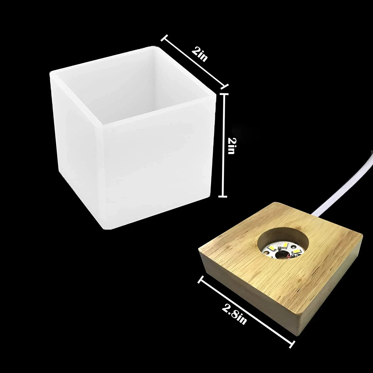 Moule en résine légère carrée, - Resin Art Lamp avis et prix