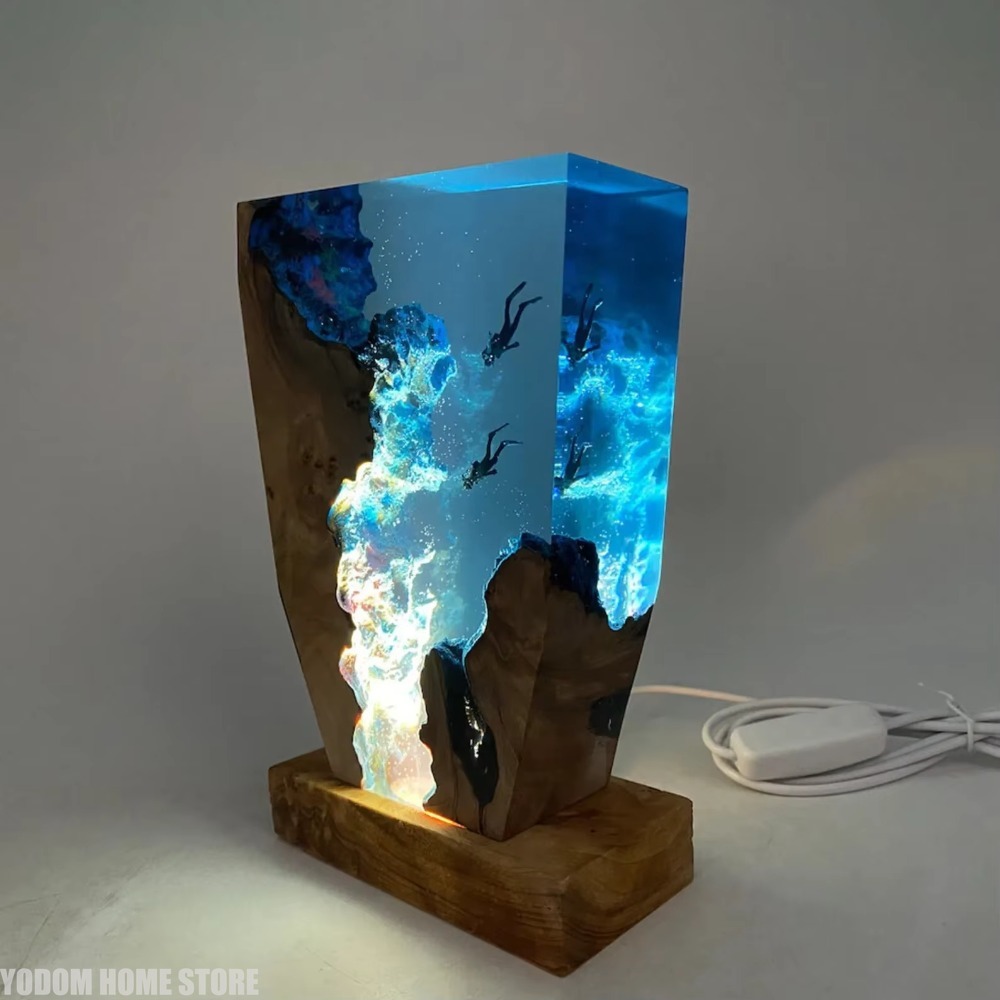 Nouvelle Lampe de Table en Rés - Resin Art Lamp avis et prix