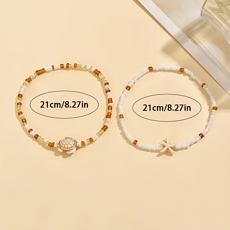 Bracelet de cheville avec pend - Resin Art Beach Theme avis et prix