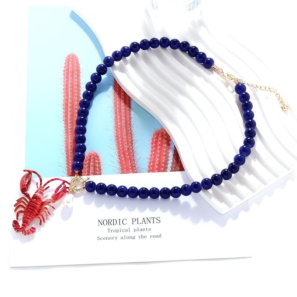 Collier de perles de homard bo - Resin Art Beach Theme avis et prix