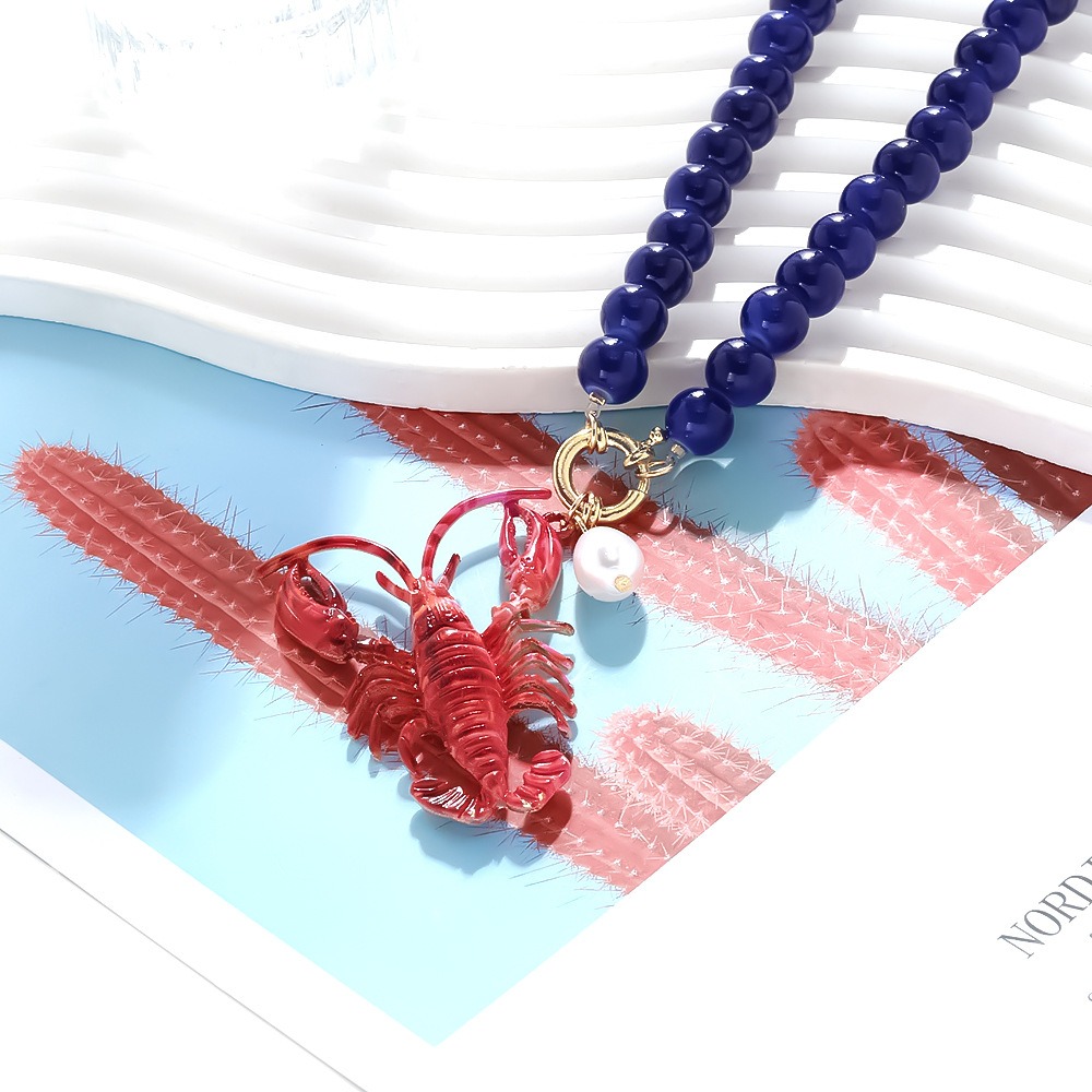 Collier de perles de homard bo - Resin Art Beach Theme avis et prix