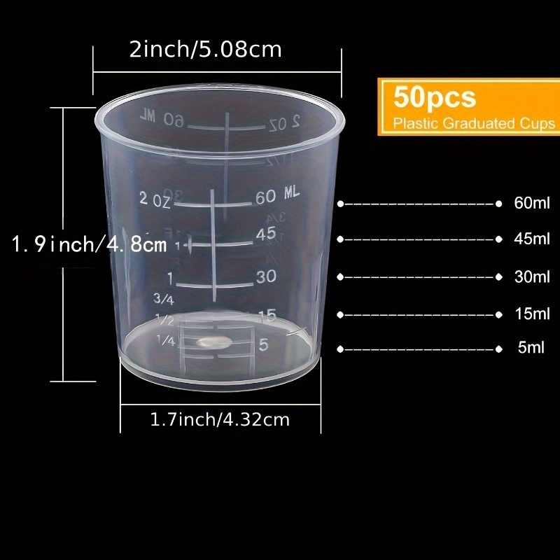 50 gobelets gradués transparen - Resin Mixing Cup avis et prix