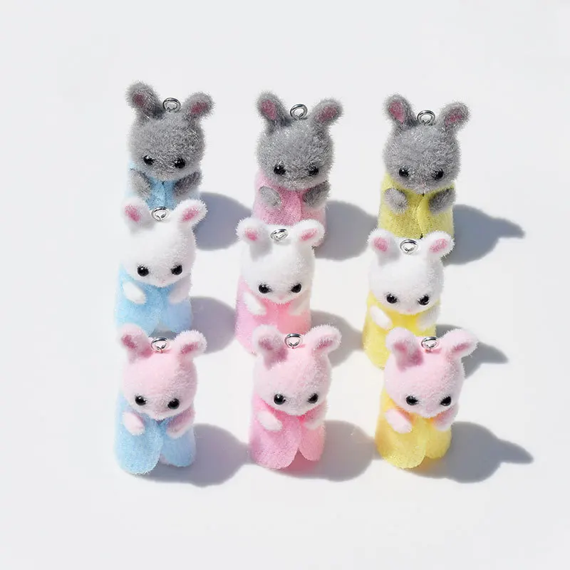 Breloques lapin en résine floq - Resin Art Accessories avis et prix