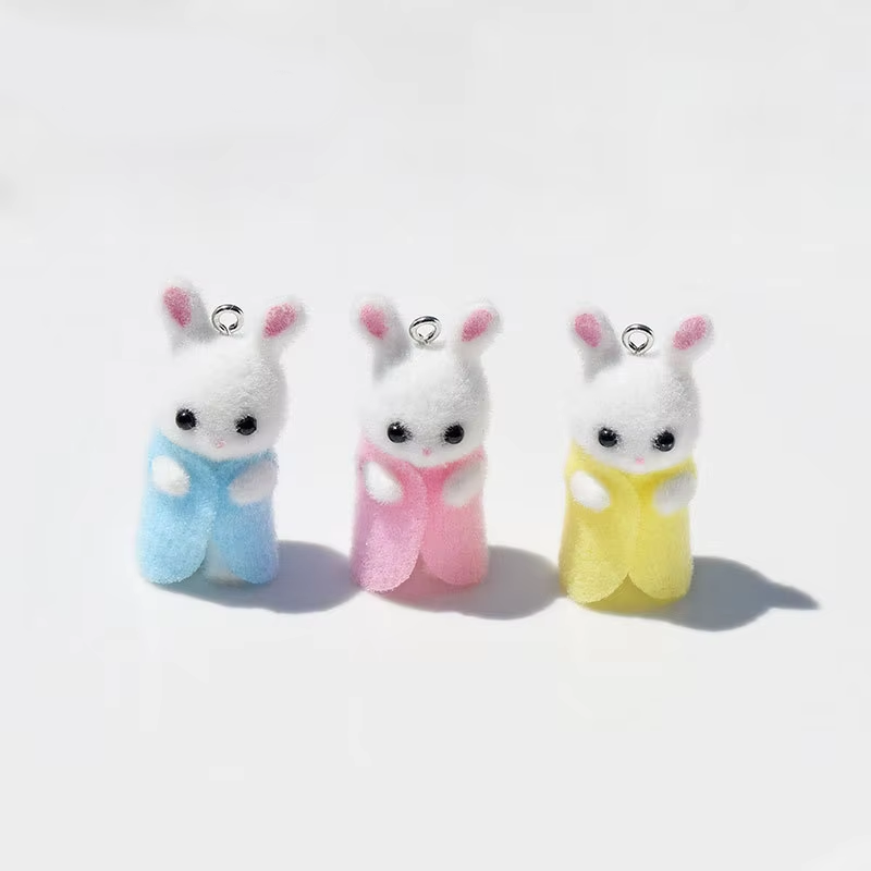 Breloques lapin en résine floq - Resin Art Accessories avis et prix