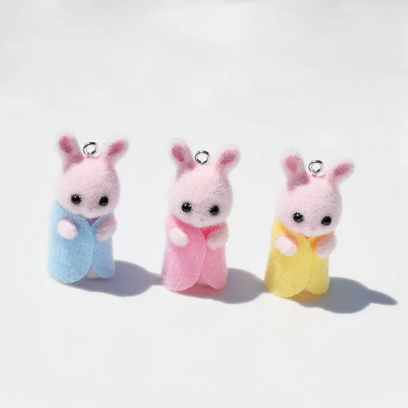Breloques lapin en résine floq - Resin Art Accessories avis et prix