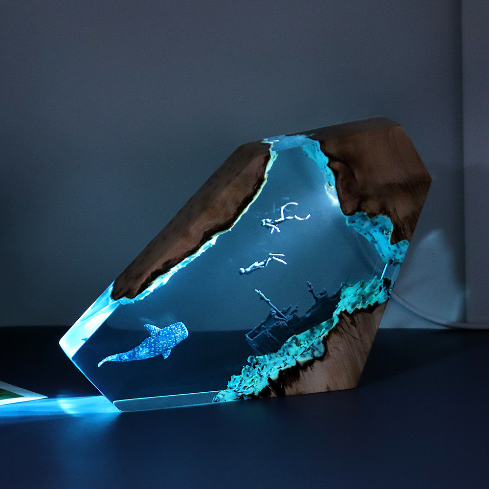 Nouveau créatif intérieur cham - Resin Art Lamp avis et prix