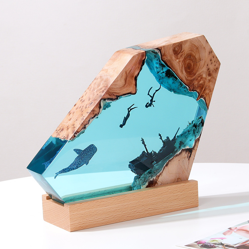 Nouveau créatif intérieur cham - Resin Art Lamp avis et prix