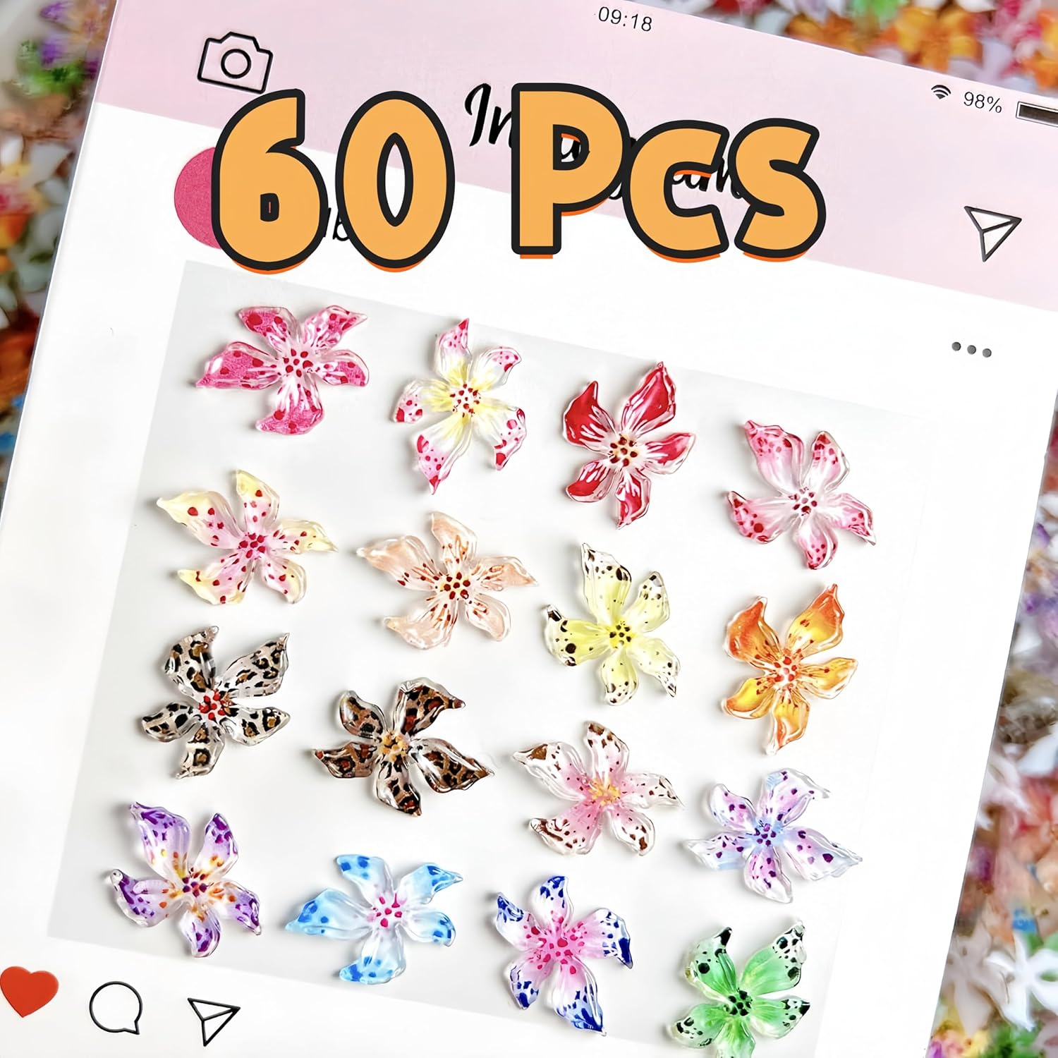 20/40/60/80 pièces fleur de cr - Resin Art Rose Petals avis et prix