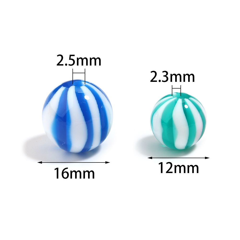 Perles rayées de couleur bonbo - Resin Art Accessories avis et prix